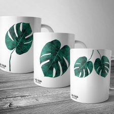 Zestaw 3 kubków: Monstera Design