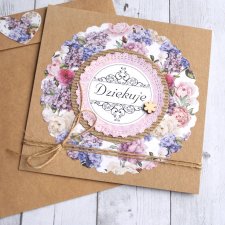 dziękuję :: kartka handmade :: podziękowanie