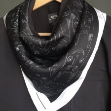 Apaszka w autorski wzór graficzny - koty