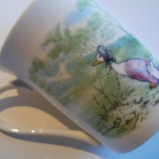 F. Warne 2007  the world of Beatrix Potter  porcelanowy kubek jemima puddle DUCK queens