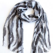 SZAL vintage zwierzęcy print zebra