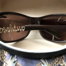 MOSCHINO eleganckie firmowe okulary przeciwsłoneczne