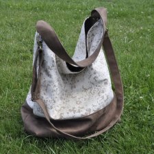 Torba hobo XXL - korkowa, drukowana