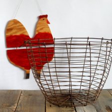 duży kosz druciany, gospodarski