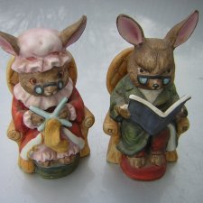 Rabbit story dwie porcelanowe figurki