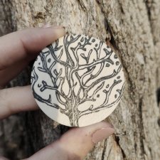 Magnes drewniany - drzewko