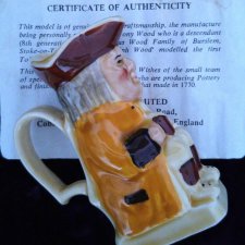 ❀ڿڰۣ❀ TONY WOOD ❀ڿڰۣ❀ Kolekcjonerski dzbanuszek, z certyfikatem ❀ڿڰۣ❀ STAFFORDSHIRE ENGLAND ❀ڿڰۣ❀ porcelana sygnowana ❀ڿڰۣ❀ Limitowana edycja