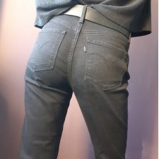 LEVI'S jak nowe CZARNE 38 PROSTA NOGAWKA MID RISE STRAIGHT * SPODNIE JEANSY