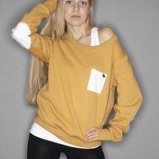 BLUZA ONE POCKET UNISEX kolory łaty lub bez musztarda