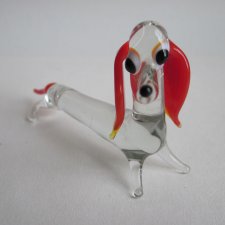 Miniatura Art glass do kolekcji jamnik fantastyczny absolutnie ;)