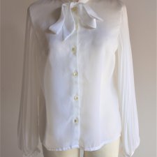White secretary vintage blouse