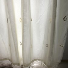 Zasłony na taśmie, podwójne+szarfy