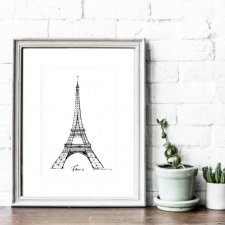 Paryż, 30x40cm, wydruk autorskiej grafiki