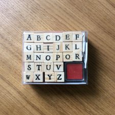 Stemple alfabet + tusz 2x