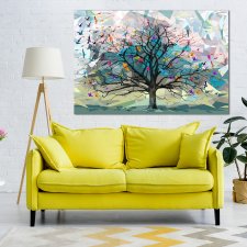 Obraz na płotnie do salonu abstrakcujne drzewo format 120x80cm 02432