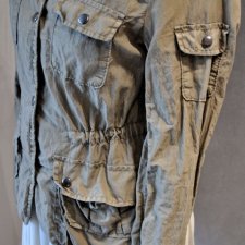 Żakiet kurtka bluza GAP cargo khaki połysk XS S