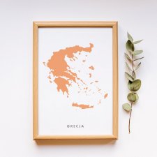 Mapa Grecji- grafika
