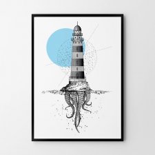 Plakat latarnia morska do salonu 40x50 cm