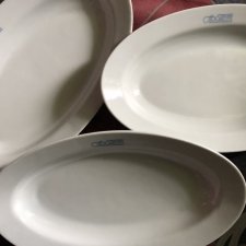 Społem Lubiana czar PRL -  3 x półmisek - kultowa porcelana stołowa