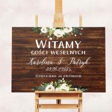 Obraz powitalny gości weselnych 50x70 cm
