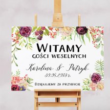 Obraz powitalny gości weselnych 50x70 cm