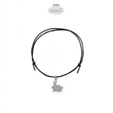 SREBRO Bransoletka Króliczek - zawieszka królik