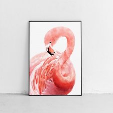 Plakat różowy flaming 61x91 cm
