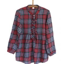 NOLITA - BLUZKA W KRATKĘ - FALBANKA - 44