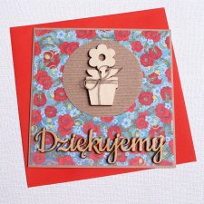 dziękujemy :: kartka handmade :: podziękowanie