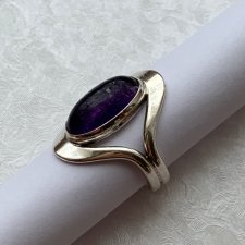 Niels Erik - Sterling Silver Amethyst Ring Denmark ❀ڿڰۣ❀ Modernizm - Srebro 925 ❀ڿڰۣ❀ Ręczna praca