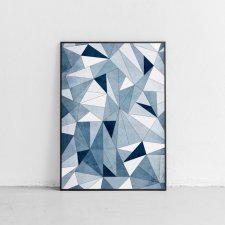 Nowoczesne plakaty abstrakcja trójkąty geometria format 40x50 cm