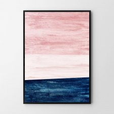 Plakat abstrakcja różowy horyzont  - format A4