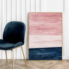 OBRAZ NA PŁÓTNIE RÓŻOWA ABSTRAKCJA 50x70 cm