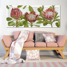 OBRAZ NA PŁÓTNIE 150x60cm KWIATY CZOSNKU 0351