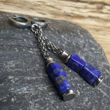 Kolczyki srebrne z lapisem lazuli