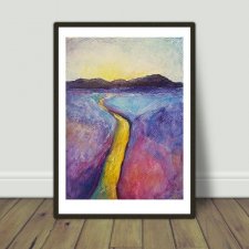 Żółta rzeka- rysunek pastele