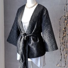 Żakiet H&M Conscious kimono żakard elegancki S