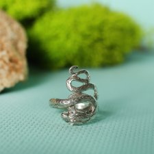 Srebrny pierścionek - wąż