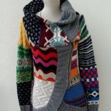 DESIGUAL*-  WZORZYSTY SWETER