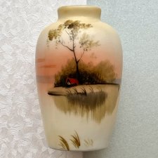 Dawny Japoński ręcznie malowany wazonik ❀ڿڰۣ❀ Delikatna porcelana