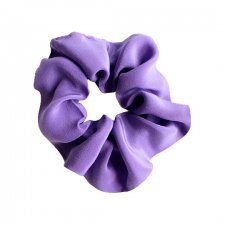 Jedwabna gumka do włosów handmade fioletowa