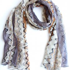 szal vintage oryginalny deseń zwiewny cienki