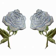 Zestaw naszywek Błękitne Róże - Lustrzane Odbicie