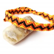 Orange variations - ręcznie pleciona bransoletka, bransoletka przyjaźni, hippie, boho, aztecka, etniczna bransoletka