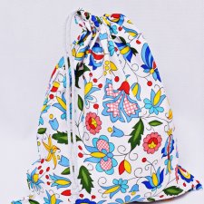 Worek na buty, worek na kapcie do szkoły, do przedszkola, worek szkolny, worek na ubrania kaszubski folk