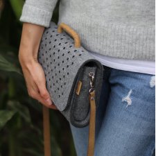 Mała szara filcowa torebka Felt&Wood I edycja limitowana
