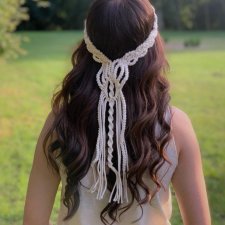 Wianek makrama /opaska ślubna boho, rustykalny ślub