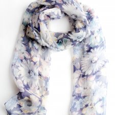 SZALik vintage zwiewny kwiaty apaszka