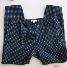 Spodnie chinosy Granatowe  wzorek roz40