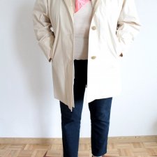 PLUS SIZE płaszcz beżowy Laura Lebek